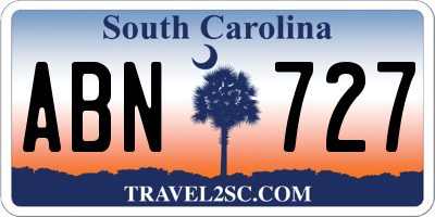 SC license plate ABN727