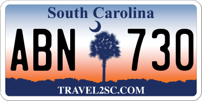 SC license plate ABN730