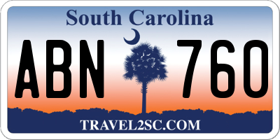SC license plate ABN760