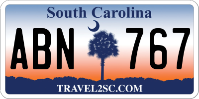 SC license plate ABN767