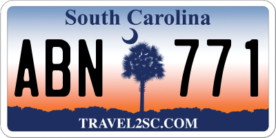 SC license plate ABN771