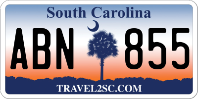 SC license plate ABN855