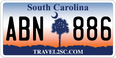 SC license plate ABN886