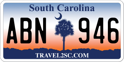 SC license plate ABN946