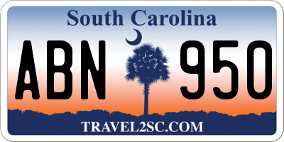 SC license plate ABN950
