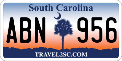 SC license plate ABN956