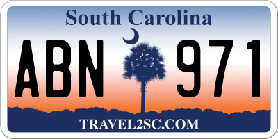 SC license plate ABN971