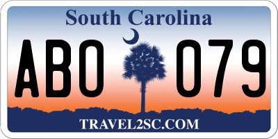 SC license plate ABO079
