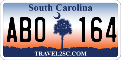 SC license plate ABO164