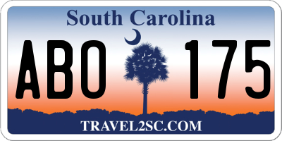 SC license plate ABO175