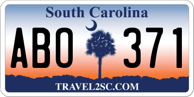 SC license plate ABO371