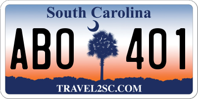 SC license plate ABO401