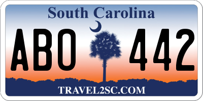 SC license plate ABO442