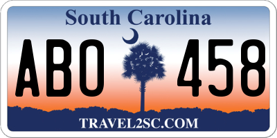 SC license plate ABO458