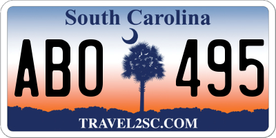 SC license plate ABO495