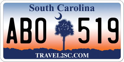 SC license plate ABO519