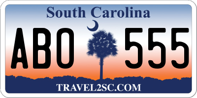 SC license plate ABO555