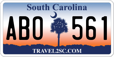 SC license plate ABO561