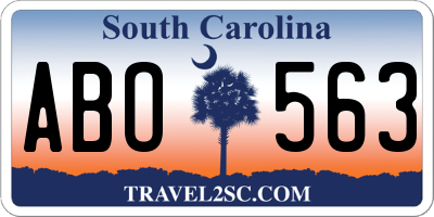 SC license plate ABO563