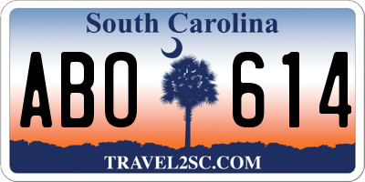 SC license plate ABO614