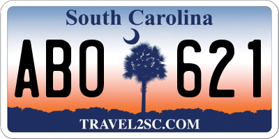 SC license plate ABO621