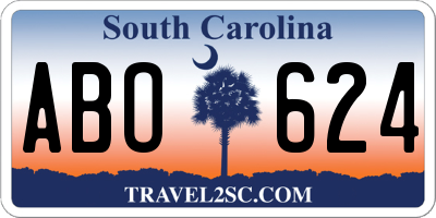 SC license plate ABO624