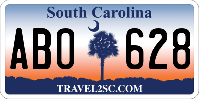 SC license plate ABO628