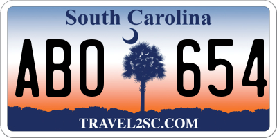SC license plate ABO654