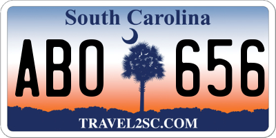 SC license plate ABO656