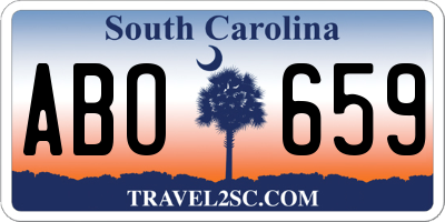 SC license plate ABO659