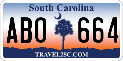 SC license plate ABO664