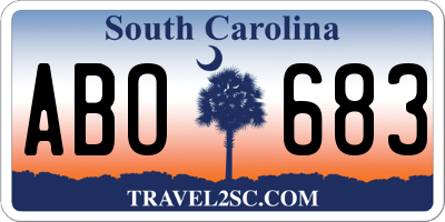 SC license plate ABO683