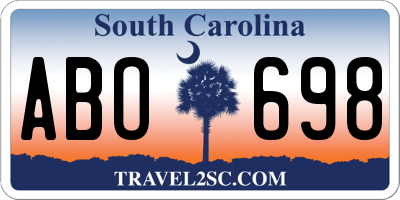 SC license plate ABO698