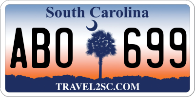 SC license plate ABO699