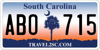 SC license plate ABO715