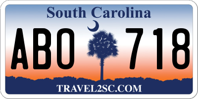 SC license plate ABO718