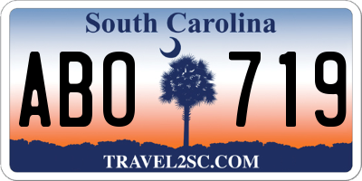SC license plate ABO719