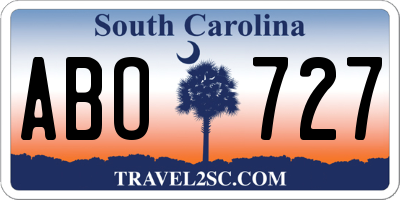 SC license plate ABO727