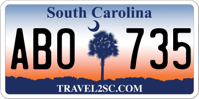 SC license plate ABO735