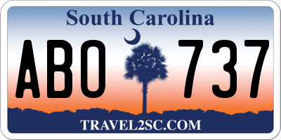 SC license plate ABO737