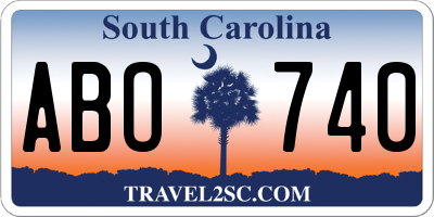 SC license plate ABO740