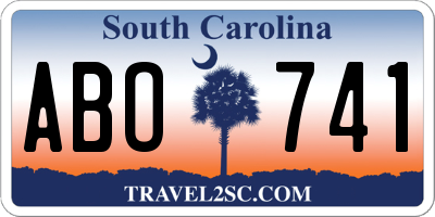 SC license plate ABO741