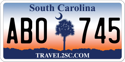 SC license plate ABO745