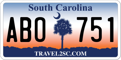 SC license plate ABO751