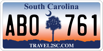 SC license plate ABO761
