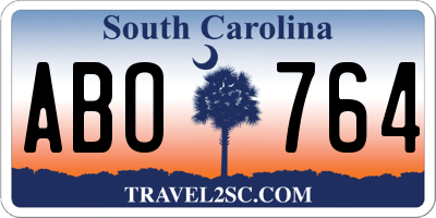 SC license plate ABO764
