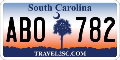 SC license plate ABO782