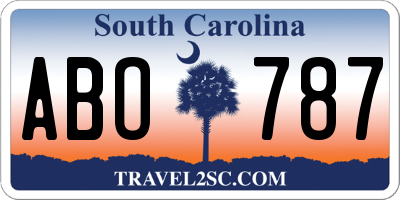 SC license plate ABO787