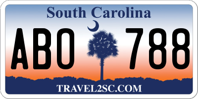 SC license plate ABO788