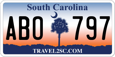 SC license plate ABO797